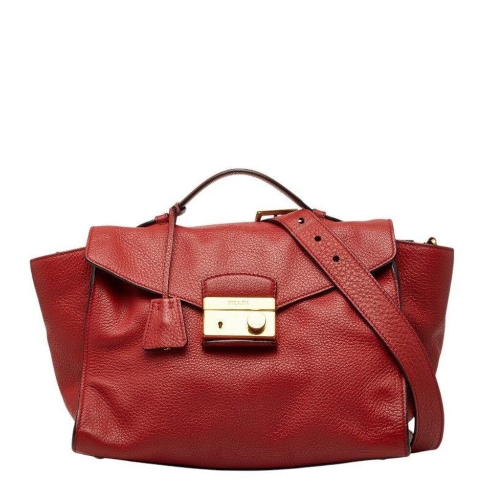 Prada Leather Handbag Red